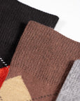 Mens Knee High Long Hose Argyle Socks - Assorted Colours (4 Pack)