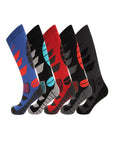 Mens High Performance Thermal Ski Socks - Multicoloured (5 Pack)