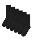 Mens Brushed Thermal Socks - Black (6 Pack)