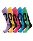 Ladies High Performance Thermal Ski Socks - Multicoloured (5 Pack)