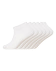 Mens Bamboo Trainer Ankle Socks, Breathable Low Cut Ankle Trainer Sock - White (6 Pack)