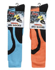 Mens High Performance Thermal Ski Socks - Multicoloured (5 Pack)