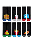 Mens Novelty Socks Cotton Rich Dad Gift - Fast Food Socks (7 Pack)