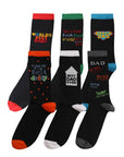 Mens Best Dad: Premium Cotton-Rich Socks (6 Pack)