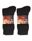 Mens Brushed Thermal Socks - Black (6 Pack)