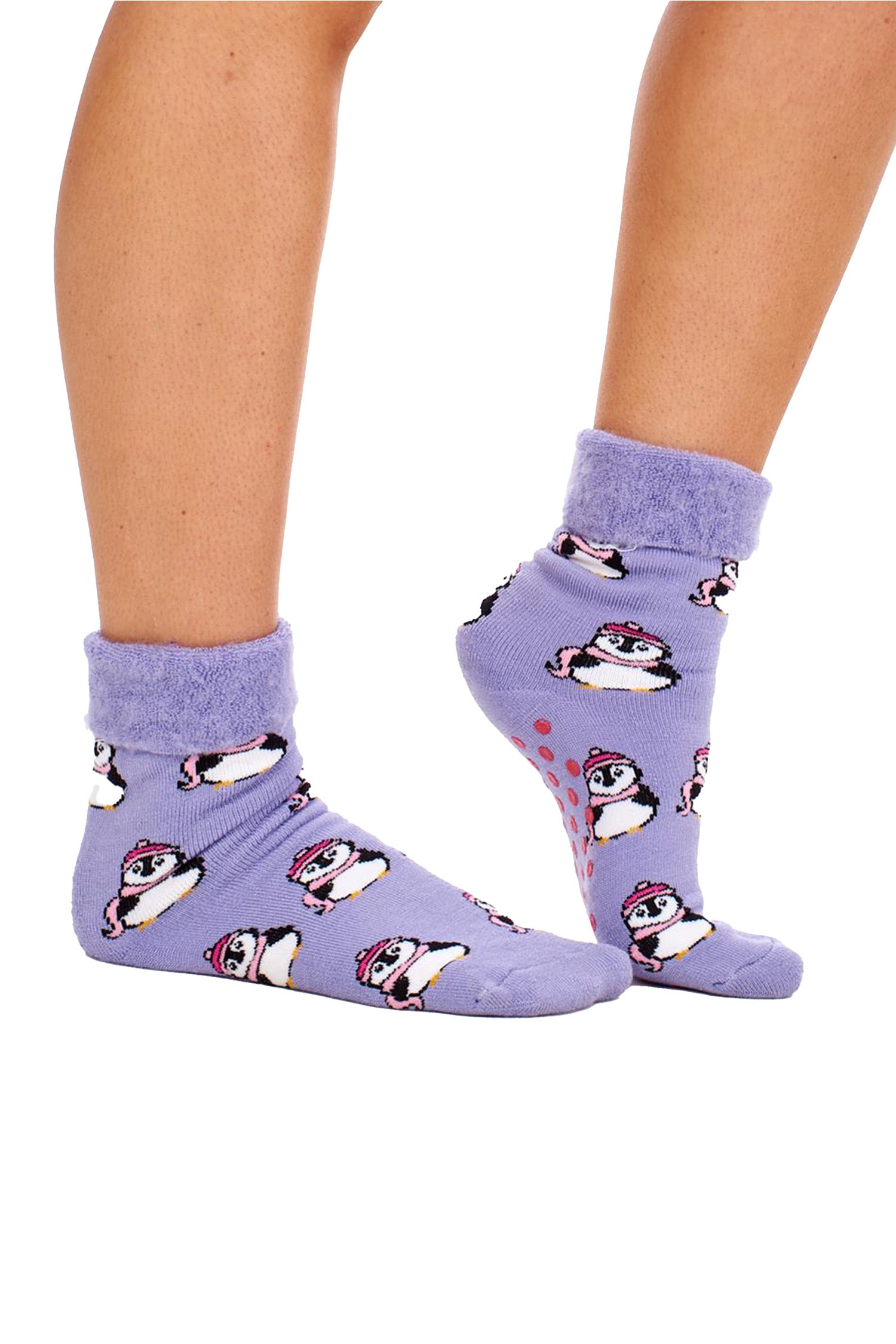 Ladies Super Soft Bed Socks, Fleece Lined Brushed Thermal - Animal Print (4 Pack)