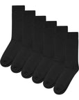 Kids Thick Brushed Thermal Socks - Black (6 Pack)