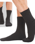 Kids Thick Brushed Thermal Socks - Black (6 Pack)