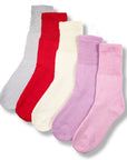 Ladies Non Elastic, Thermal Socks -  Assorted Colours and Black (5 Pack)