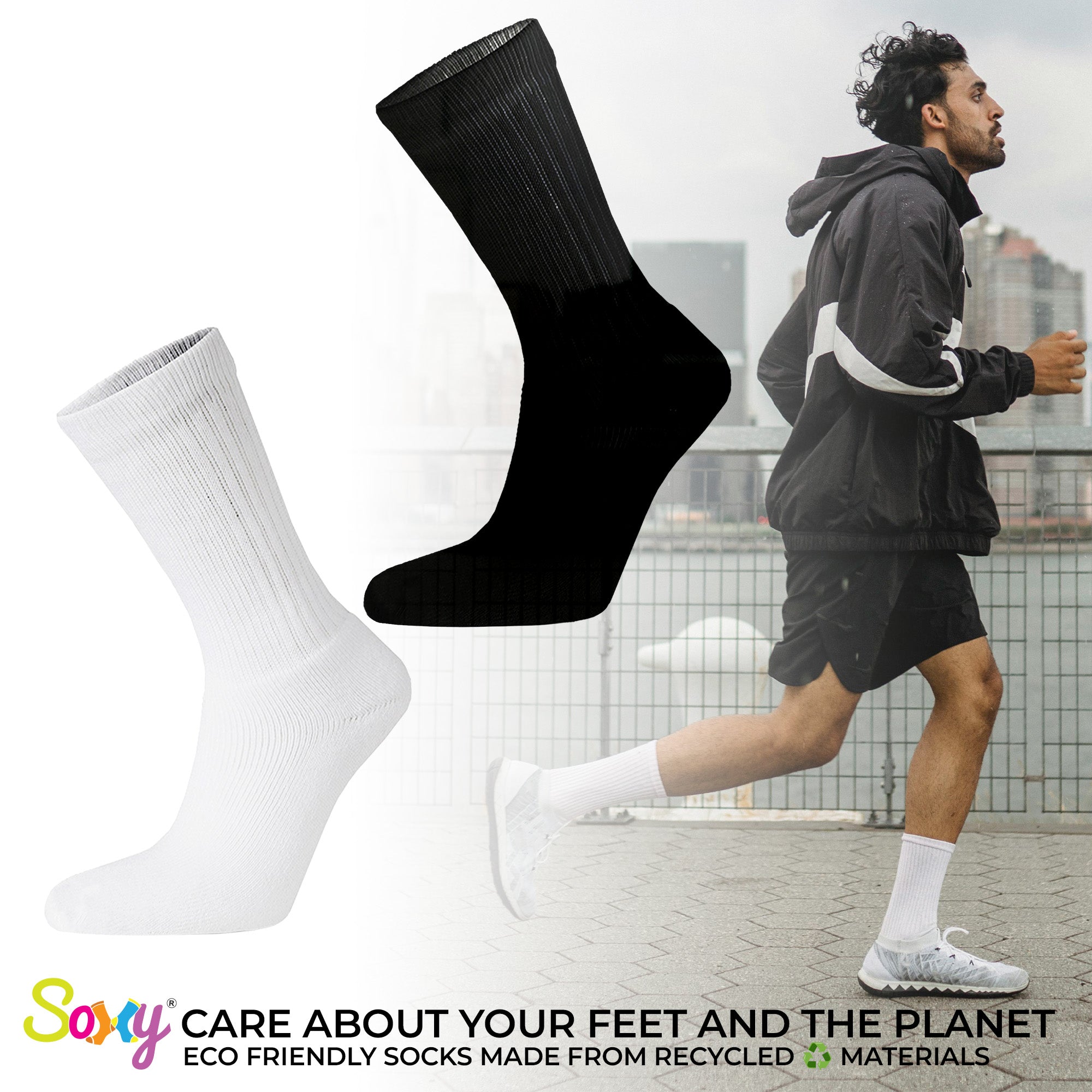 Mens Cotton Rich Sport and Work Socks Work Socks - Black, White and Mix (12 Pack)