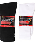 Mens Cotton Rich Sport and Work Socks Work Socks - Black, White and Mix (12 Pack)