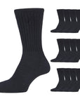 Mens Cotton Rich Sport and Work Socks Work Socks - Black, White and Mix (12 Pack)