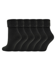 Ladies Super Soft Bed Socks, Fleece Lined Brushed Thermal -Black, Dark and Pastel Assorted Colours (6 Pack)