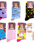 Best Mum Socks - 6 Pack - Fun Designs - Combed Cotton Rich