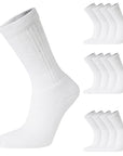 Mens Cotton Rich Sport and Work Socks Work Socks - Black, White and Mix (12 Pack)